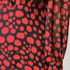 MSGM Robe Black Red Printed -Promos Vestinia Magasin 07fb2f60b11ba6d29aaed51d8c4e