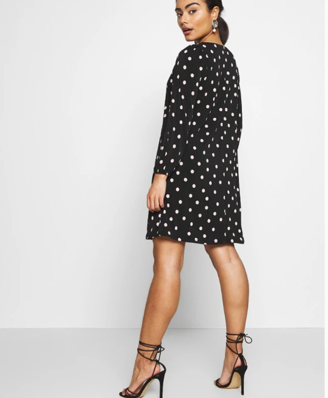 Wallis Robe Polka Dot Black & White 3 Wallis Robe Polka Dot Black & White – Image 3