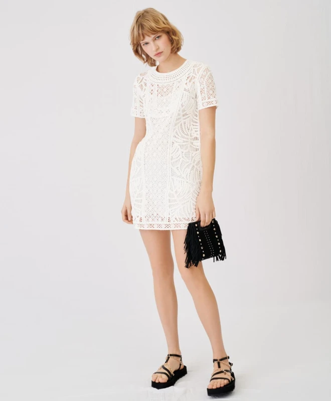 Maje Robe Rossa Écrue 4 Maje Robe Rossa Écrue – Image 4