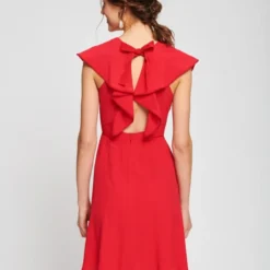 Tara Jarmon Robe Courte Rouge En Crepe -Promos Vestinia Magasin 0ab3d5165463124a9052600c03fe