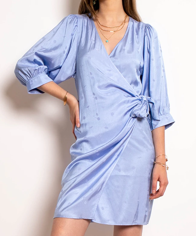 Samsoe Samsoe Robe Celestina Bleue 2 Samsoe Samsoe Robe Celestina Bleue – Image 2