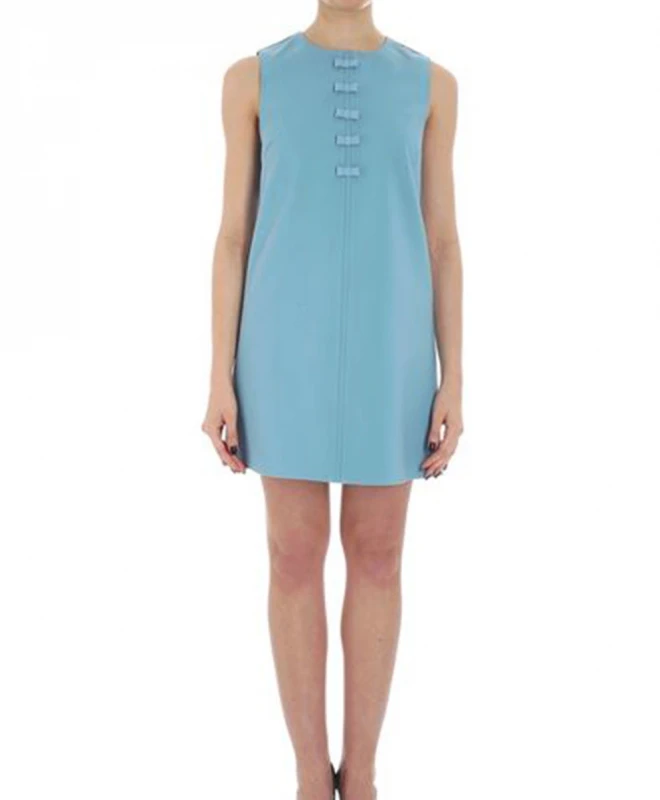 Elisabetta Franchi Robe Light Blue With Bows 2 Elisabetta Franchi Robe Light Blue With Bows – Image 2