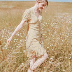 DIANE VON FURSTENBERG Robe Emilia Jaune -Promos Vestinia Magasin 25f99c7e21757c340980e84cbdaf