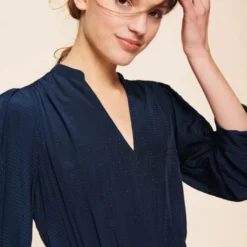 Tara Jarmon Robe Bleu Nuit -Promos Vestinia Magasin 2af998ef876323564d16bfb883a7