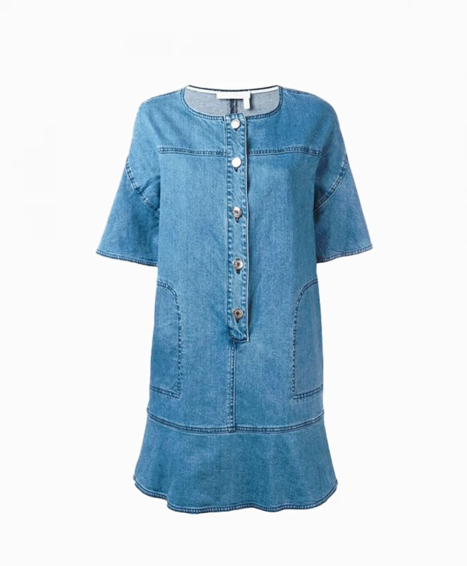 See By Chloé Robe Denim Bleue 4 See By Chloé Robe Denim Bleue – Image 4