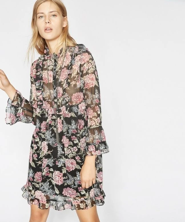 THE KOOPLES Robe Pink Roses 1 THE KOOPLES Robe Pink Roses