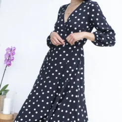 Wallis Robe Polka Dot Wrap -Promos Vestinia Magasin 354c6c6802f5a816a663ff668e05