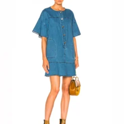 See By Chloé Robe Denim Bleue
