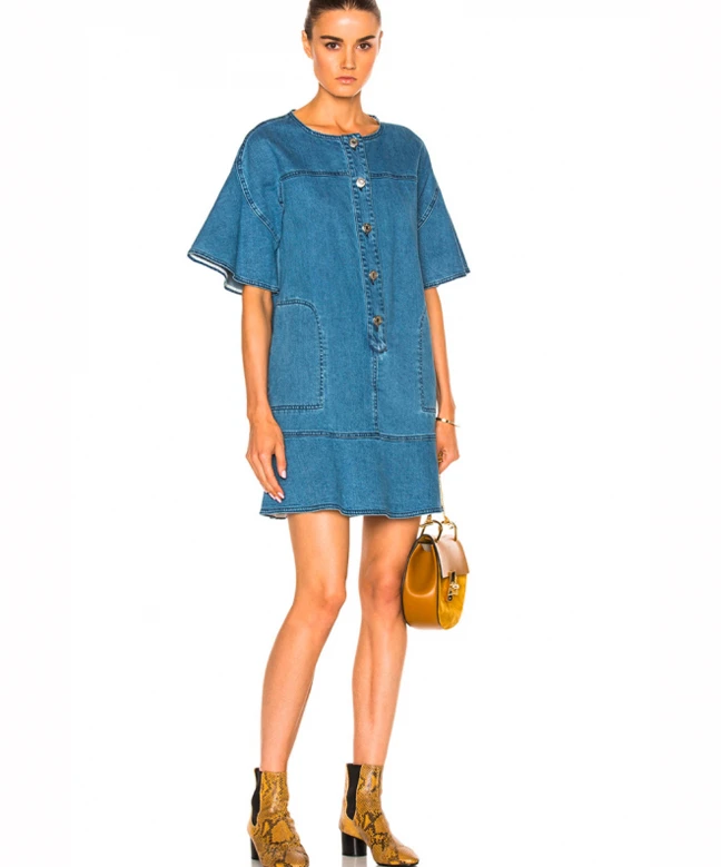See By Chloé Robe Denim Bleue 1 See By Chloé Robe Denim Bleue