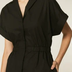 Compania Fantastica Robe Black Poplin -Promos Vestinia Magasin 498cf667ce3a6833612a3b5bbb19