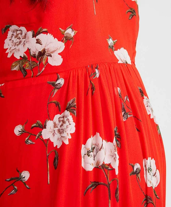 IVY OAK Robe Rouge à Fleurs 4 IVY OAK Robe Rouge à Fleurs – Image 4