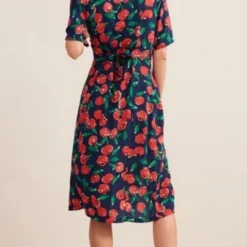 Rouje Robe Mathilda Cerises Bleu -Promos Vestinia Magasin 5c0e9f1cdc1bdf14454c2e0f424b