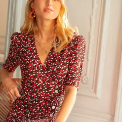 Rouje Robe Gabin Coeur Guinguette Noir