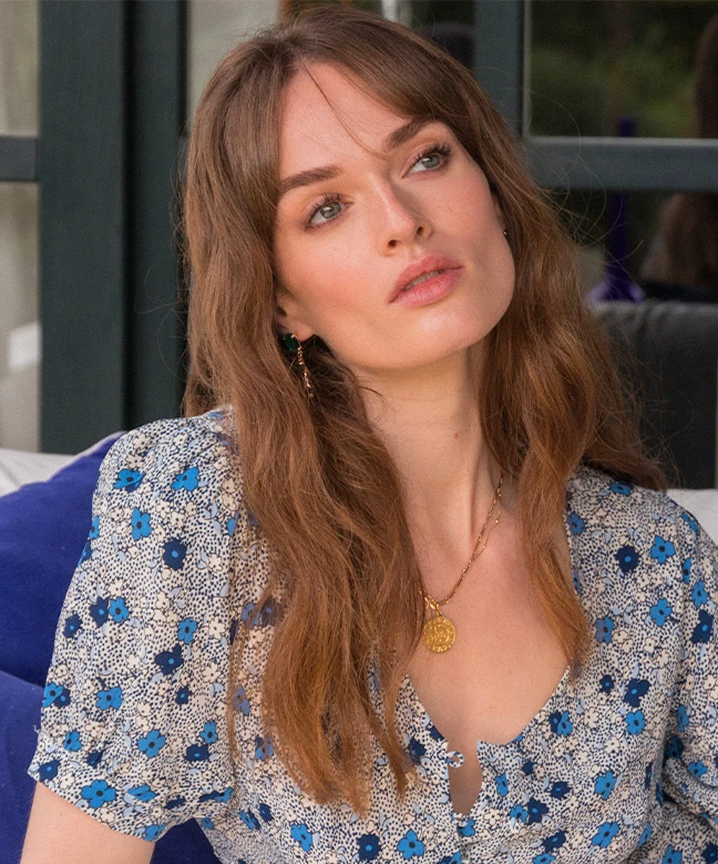 Rouje Robe Ondine Pois Fleurette Navy 5 Rouje Robe Ondine Pois Fleurette Navy – Image 5