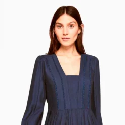 Tara Jarmon Robe Maisa Indigo -Promos Vestinia Magasin 718b974d6c0dc2aad7be995b07fe