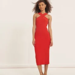 Tara Jarmon Robe Rivage Rouge