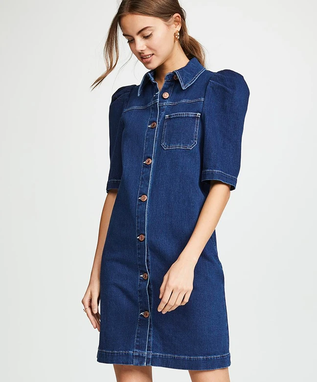 See By Chloé Robe Denim Collared 2 See By Chloé Robe Denim Collared – Image 2