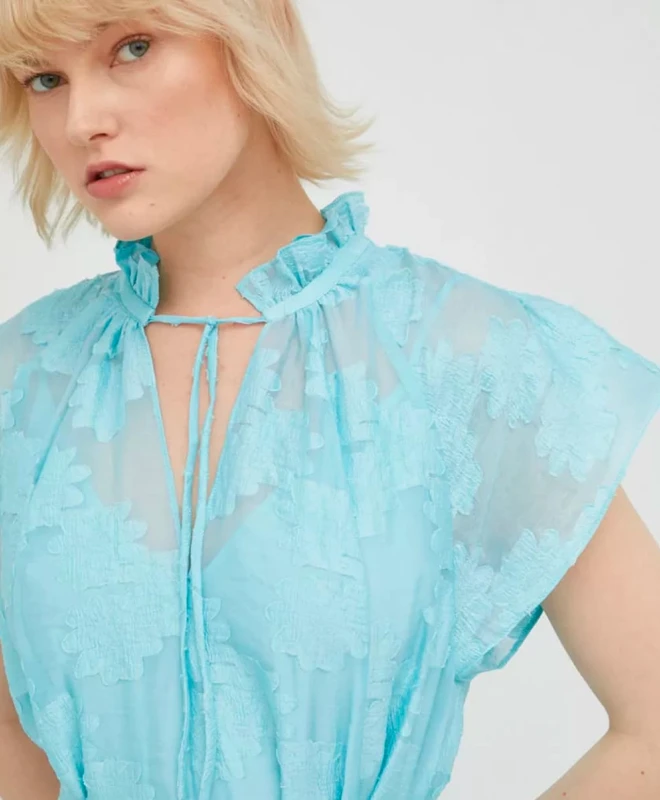 Samsoe Samsoe Robe Karookh Iced Aqua 3 Samsoe Samsoe Robe Karookh Iced Aqua – Image 3