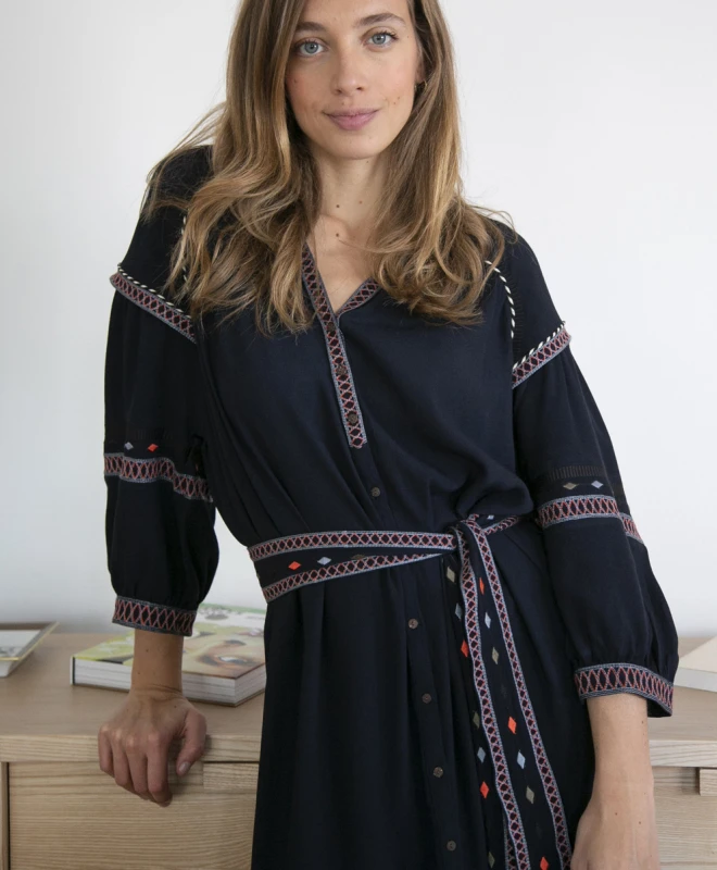 Ba&sh Robe Patty Marine 4 Ba&sh Robe Patty Marine – Image 4