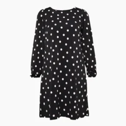 Wallis Robe Polka Dot Black & White