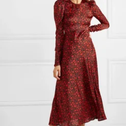 Maje Robe Satin Floral -Promos Vestinia Magasin 9912f34113cedde43aa7974339a6