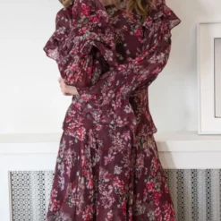 IRO Robe Red Floral