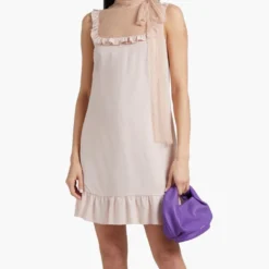 Red Valentino Robe Point D'esprit Rose