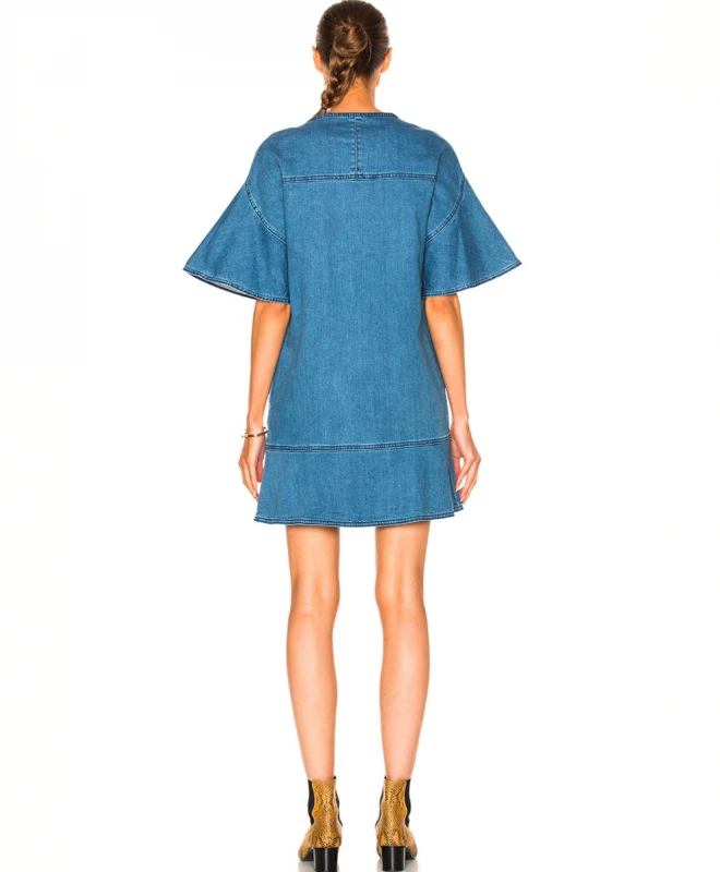 See By Chloé Robe Denim Bleue 3 See By Chloé Robe Denim Bleue – Image 3