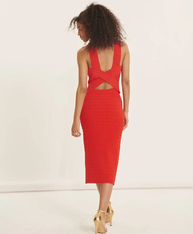 Tara Jarmon Robe Rivage Rouge 5 Tara Jarmon Robe Rivage Rouge – Image 5