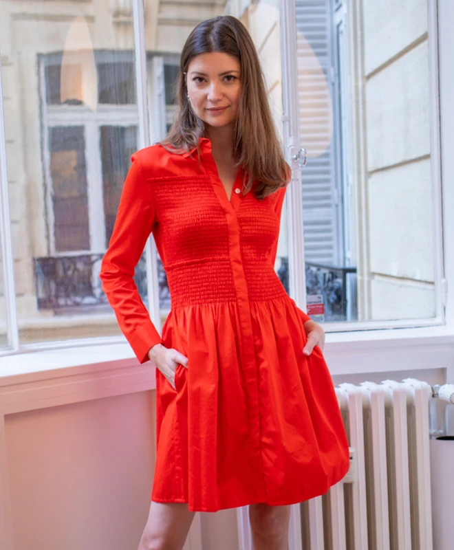Maje Robe Rouge Courte 4 Maje Robe Rouge Courte – Image 4