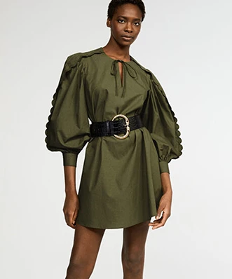 CLAUDIE PIERLOT Robe Rariole Kaki 1 CLAUDIE PIERLOT Robe Rariole Kaki