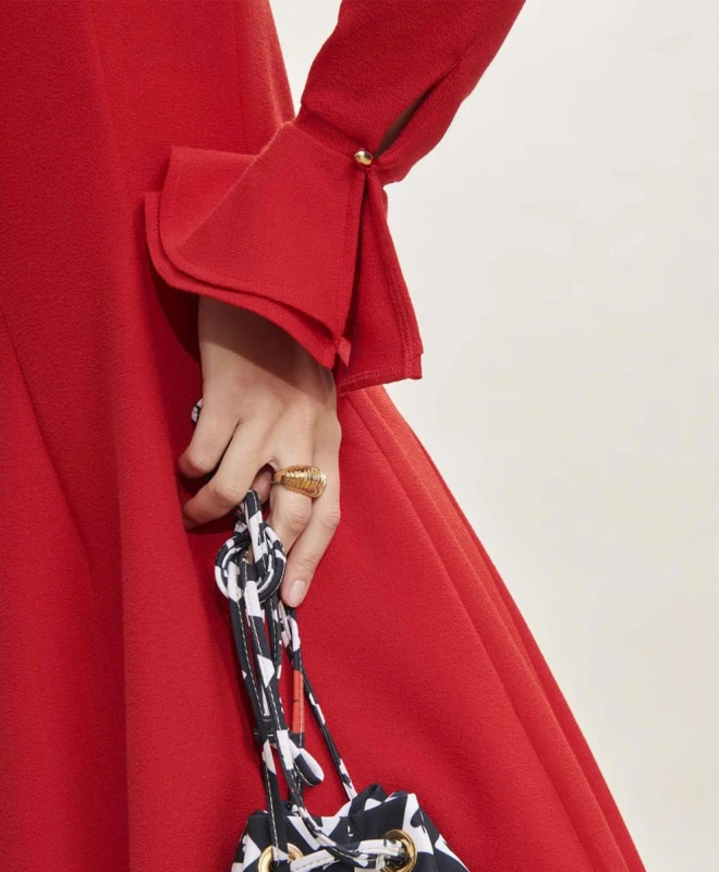 Tara Jarmon Robe Rael Rouge 3 Tara Jarmon Robe Rael Rouge – Image 3