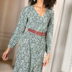 Robe Midi Fleurie Vert Grace 7 Robe Midi Fleurie Vert Grace -Promos Vestinia Magasin ca9b5dc862b48e1c0e41afae1322