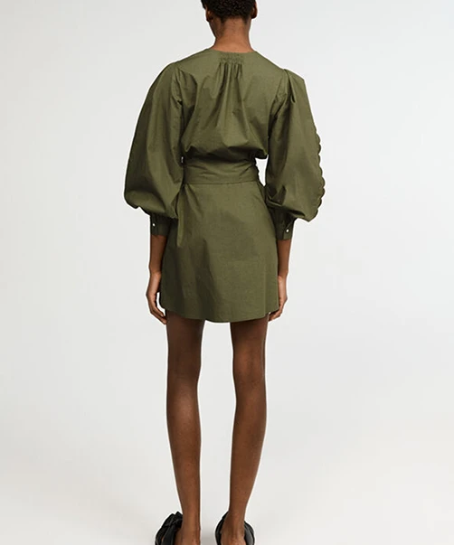 CLAUDIE PIERLOT Robe Rariole Kaki 4 CLAUDIE PIERLOT Robe Rariole Kaki – Image 4