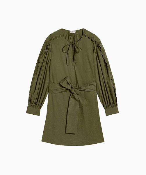 CLAUDIE PIERLOT Robe Rariole Kaki 2 CLAUDIE PIERLOT Robe Rariole Kaki – Image 2