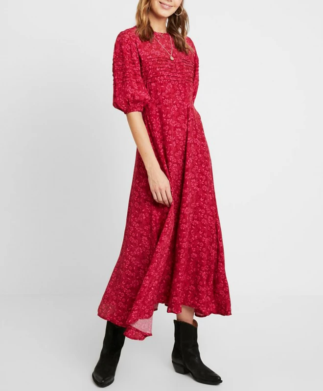 FREE PEOPLE Robe Jessie Rouge 4 FREE PEOPLE Robe Jessie Rouge – Image 4