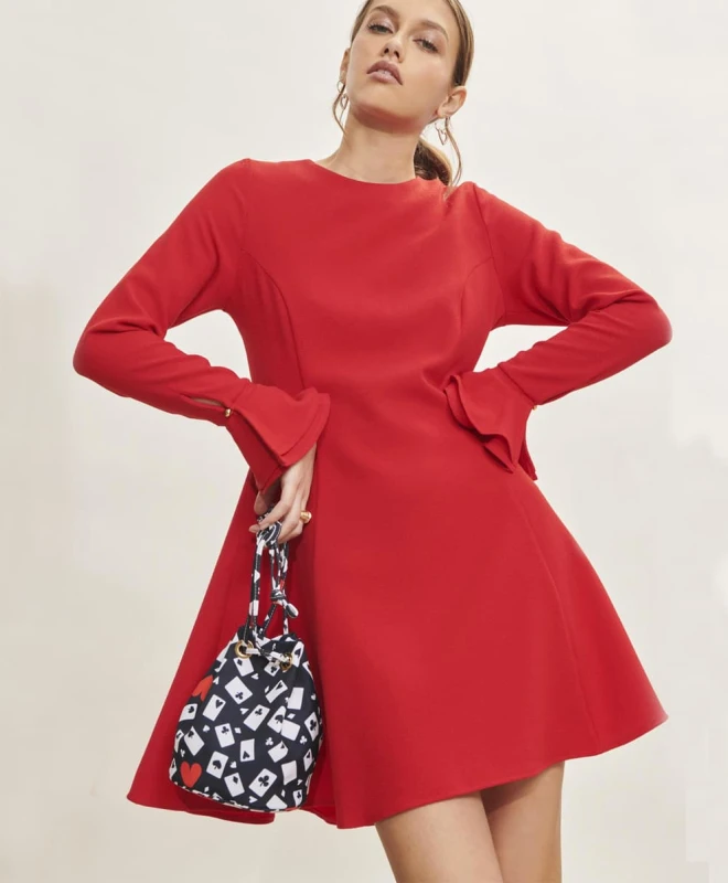 Tara Jarmon Robe Rael Rouge 1 Tara Jarmon Robe Rael Rouge