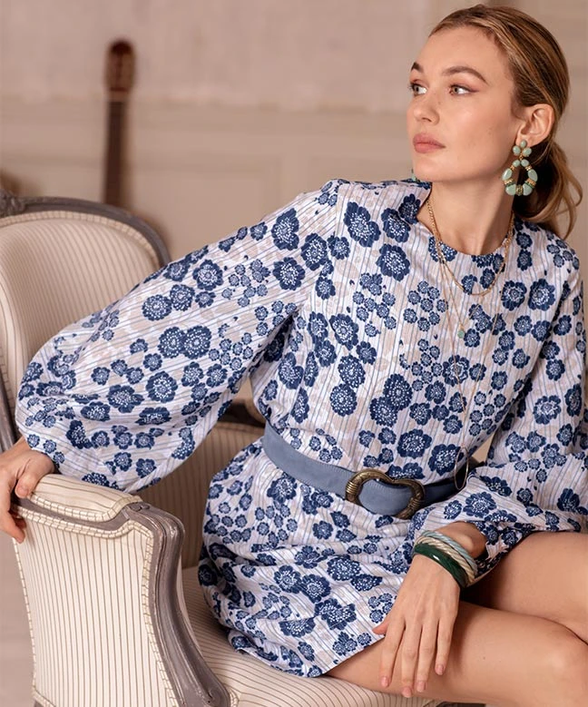 Samsoe Samsoe Robe Aram Bleu 1 Samsoe Samsoe Robe Aram Bleu