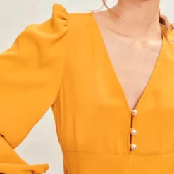 Tara Jarmon Robe Rolis Moutarde -Promos Vestinia Magasin e14d6f740c07cc1b858414499c06