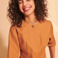 Tara Jarmon Robe Rima Camel -Promos Vestinia Magasin e277d246f6f85bfcce0b77329892