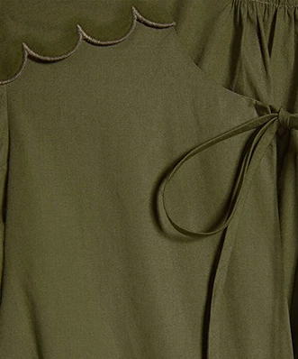 CLAUDIE PIERLOT Robe Rariole Kaki 5 CLAUDIE PIERLOT Robe Rariole Kaki – Image 5