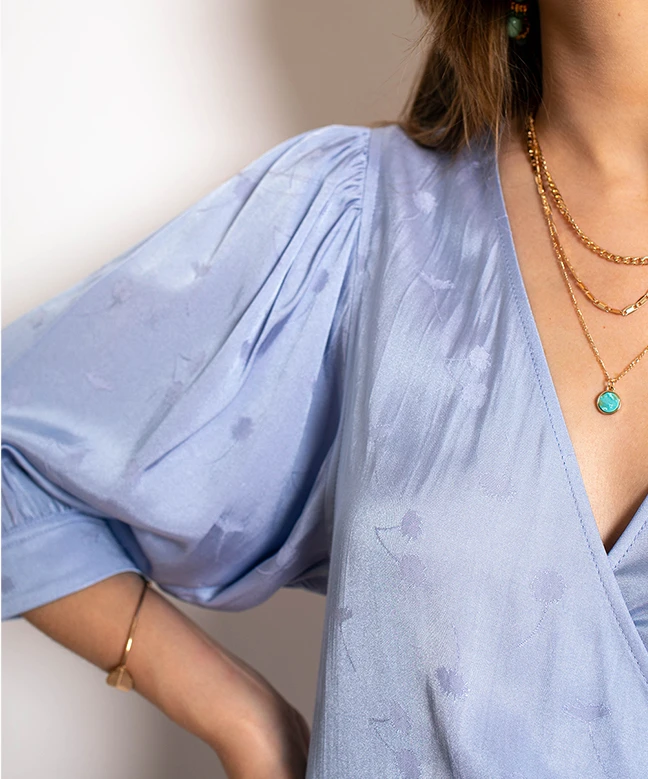 Samsoe Samsoe Robe Celestina Bleue 5 Samsoe Samsoe Robe Celestina Bleue – Image 5