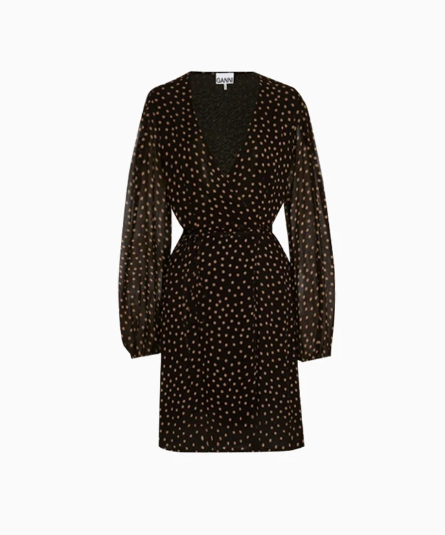 Ganni Robe Polka-Dot Georgette 2 Ganni Robe Polka-Dot Georgette – Image 2
