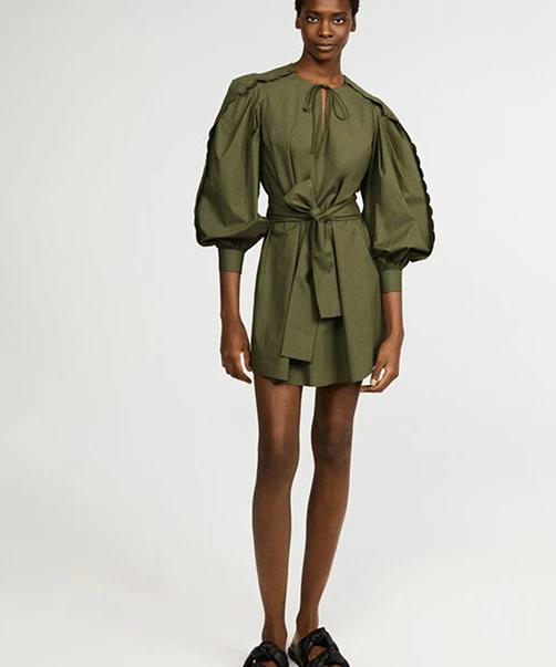 CLAUDIE PIERLOT Robe Rariole Kaki 3 CLAUDIE PIERLOT Robe Rariole Kaki – Image 3